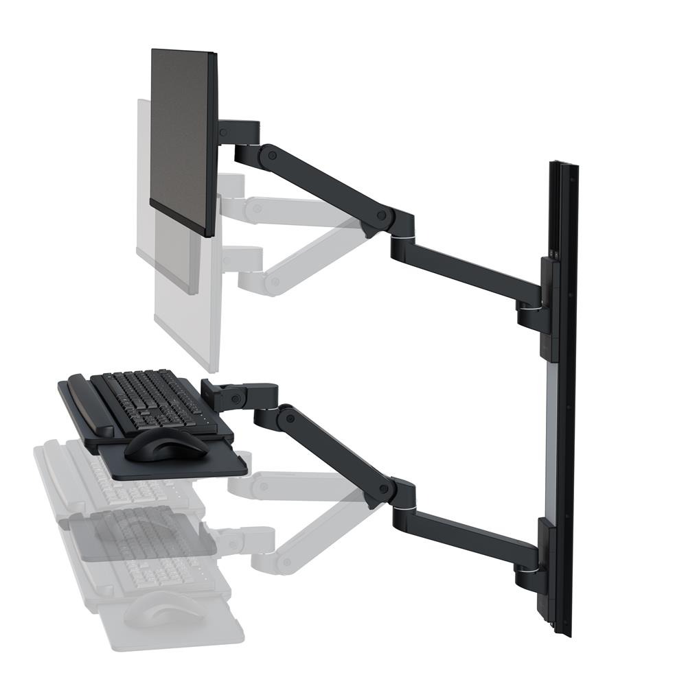 Ergotron LX PRO ARM 壁掛系統(顯示器及鍵盤) 45-696-292(黑色)