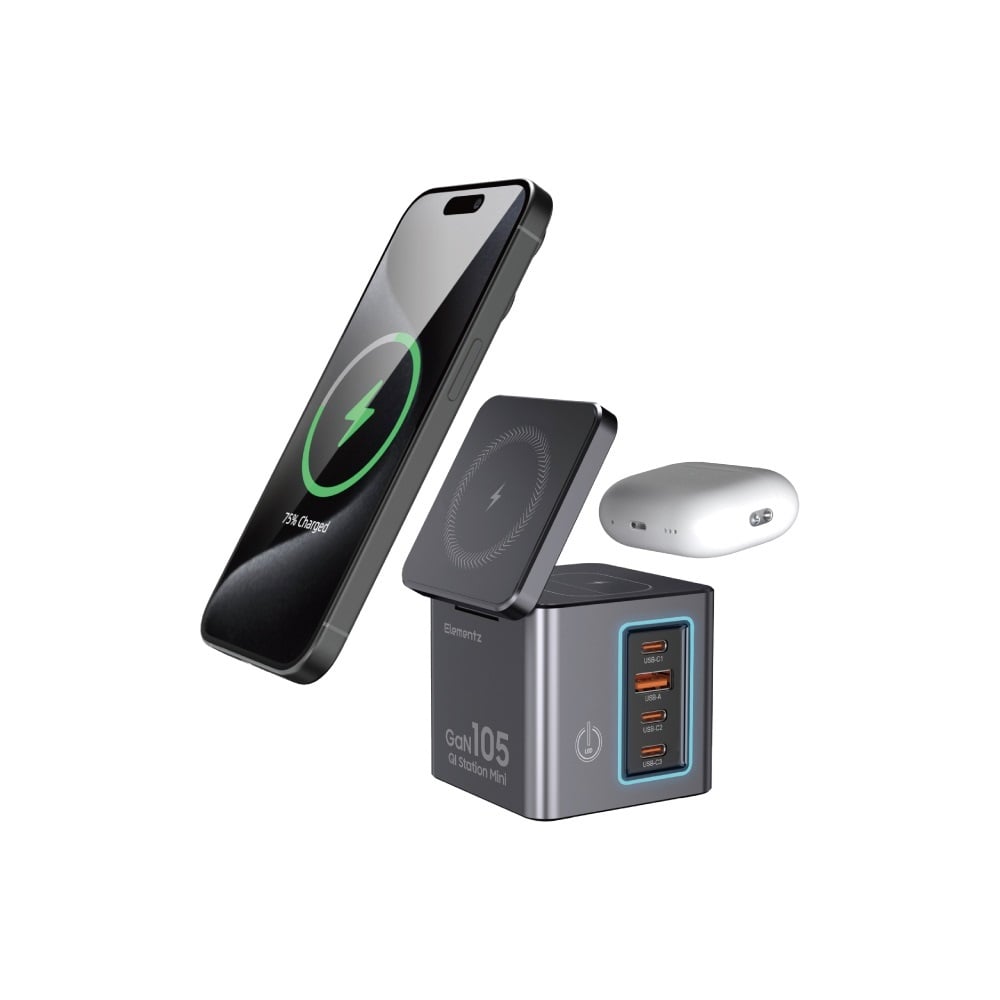 Elementz 6合1磁吸式無線充電座(PD-105W)