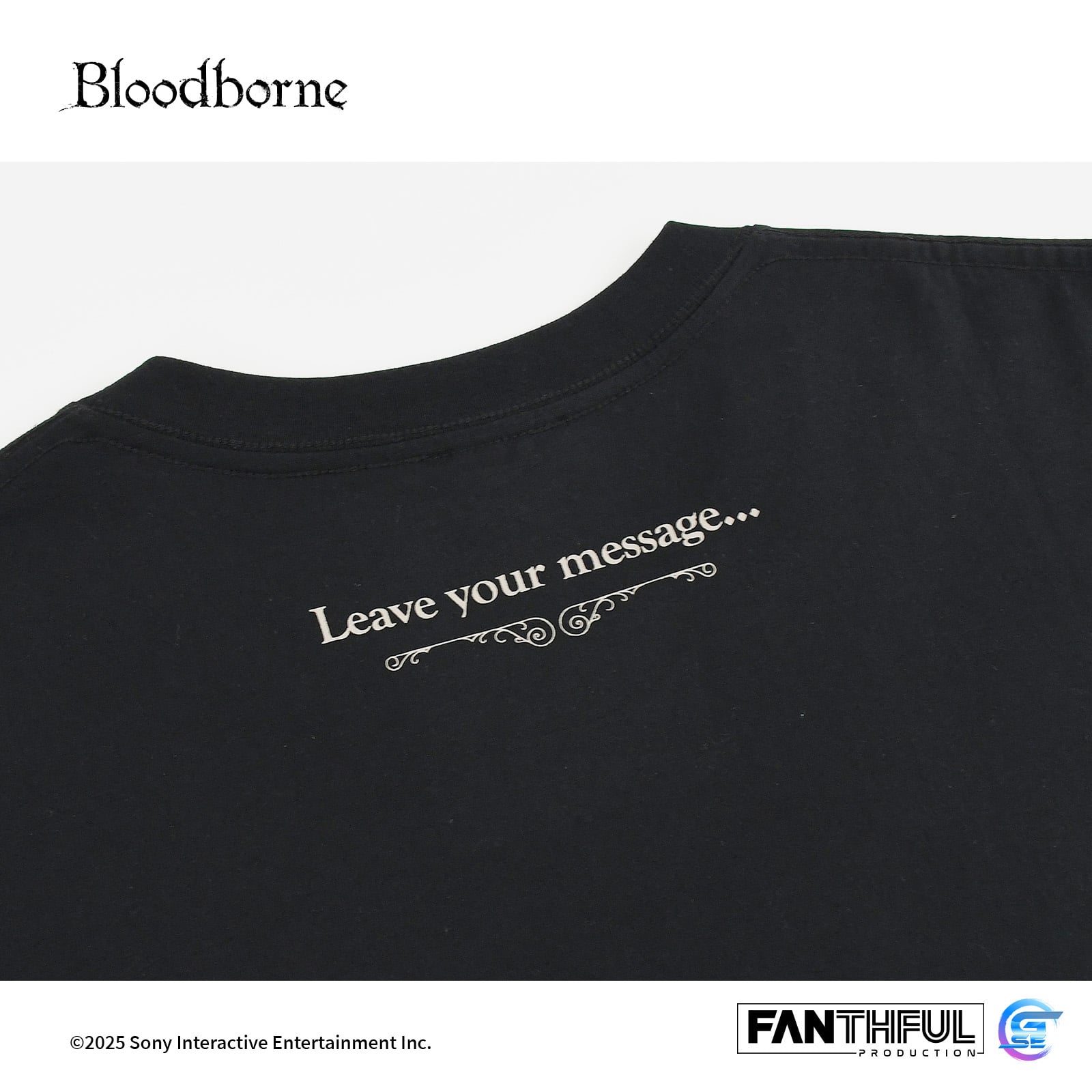 Fanthful《血源詛咒》Bloodbourne 純棉 T-Shirt(信使-XL-黑色)