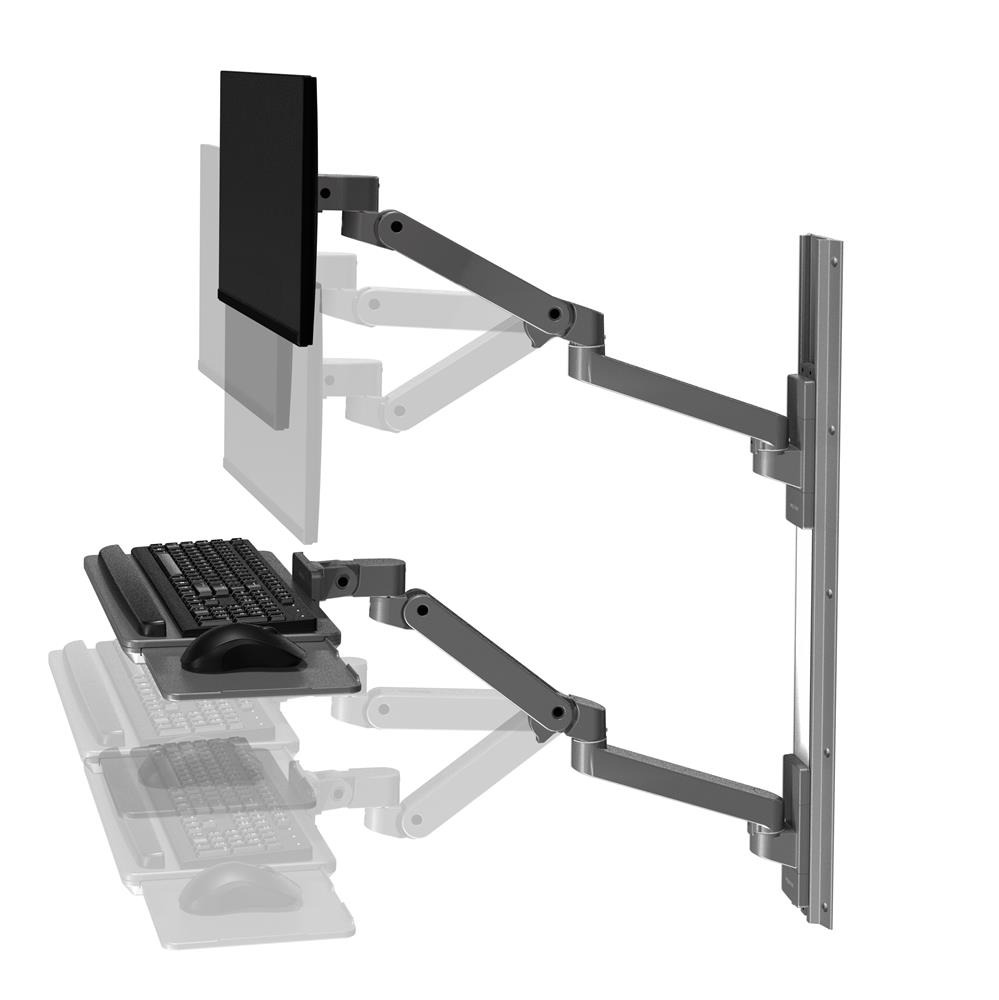 Ergotron LX PRO ARM 壁掛系統(顯示器及鍵盤) 45-696-293(灰色)