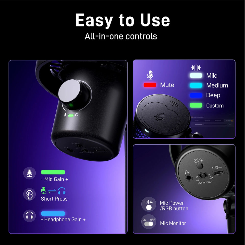 Maono DM40 Pro 降噪電容式無線麥克風(黑色)