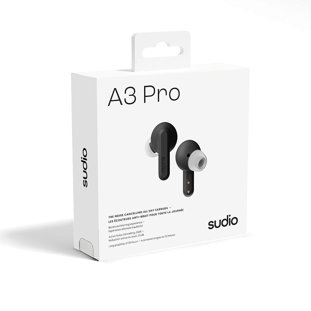Sudio A3 Pro 防水主動降噪真無線耳機(黑色)