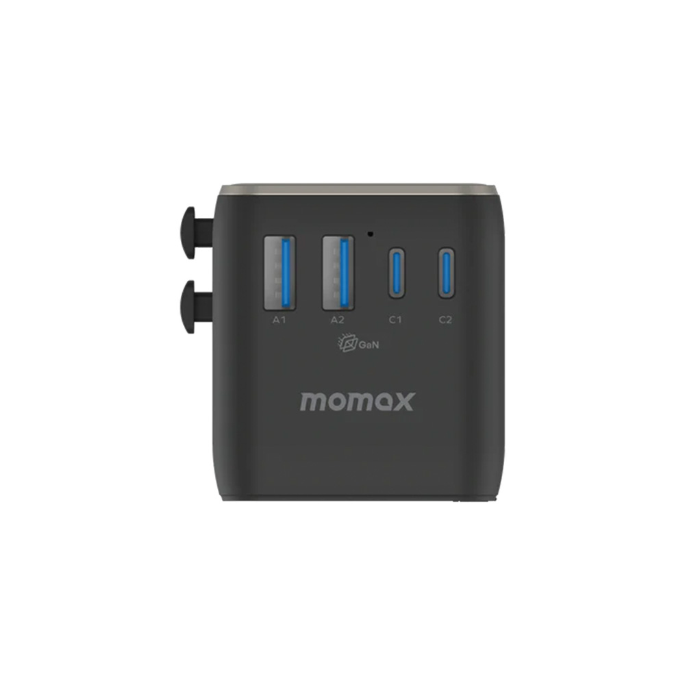 MOMAX 1-World2 100W 4-插口雙AC旅行充電插座(UA23)(鈦色)