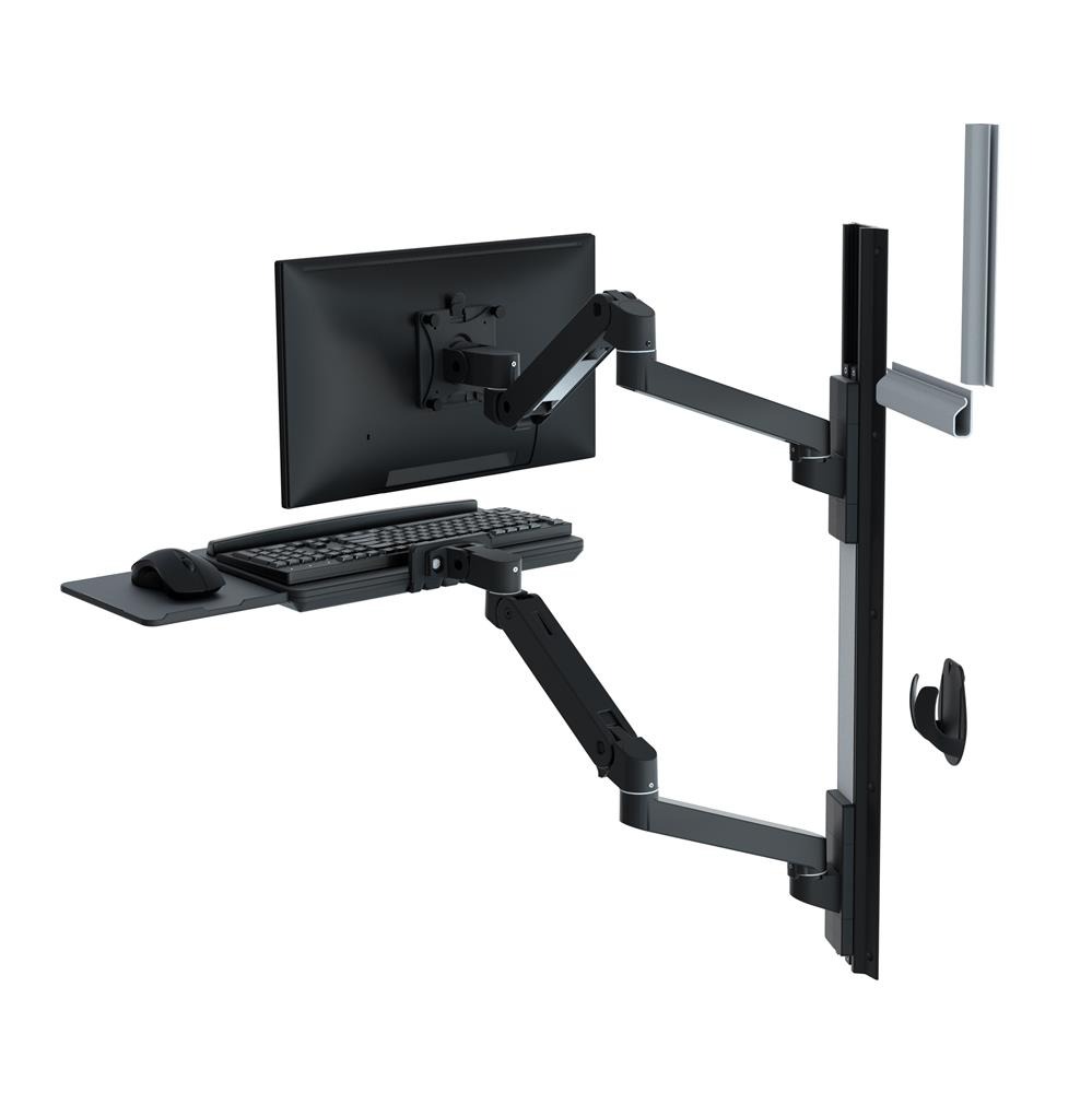 Ergotron LX PRO ARM 壁掛系統(顯示器及鍵盤) 45-696-292(黑色)