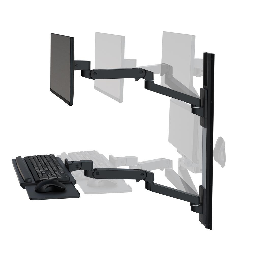 Ergotron LX PRO ARM 壁掛系統(顯示器及鍵盤) 45-696-292(黑色)
