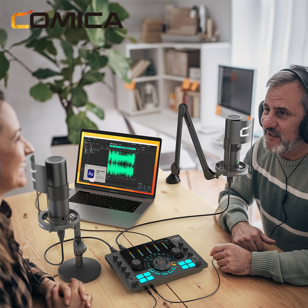 Comica ADCaster C2 多用途錄音界面(適用於PODCAST/錄音/直播)(黑色)