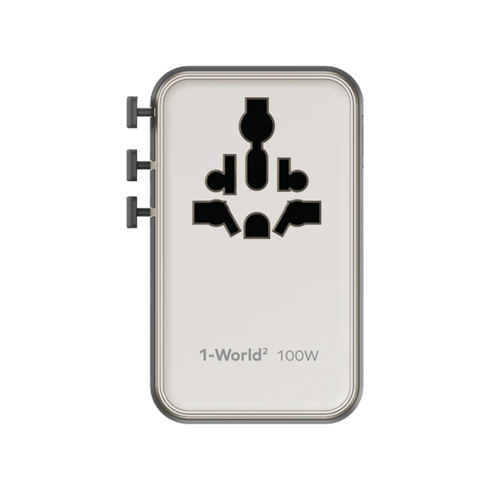 MOMAX 1-World2 100W 4-插口雙AC旅行充電插座(UA23)(鈦色)
