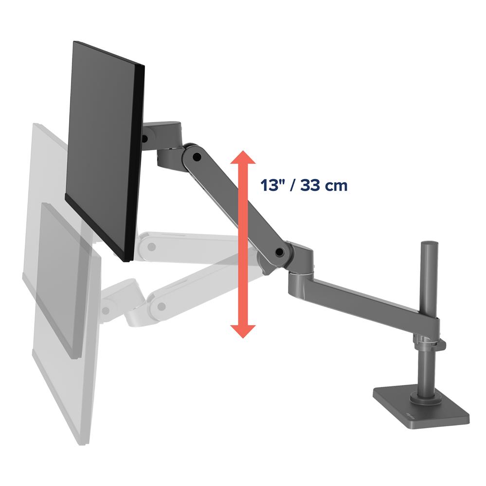 Ergotron LX PRO ARM 單臂顯示器支架 45-695-293(桌夾-長杆-灰色)