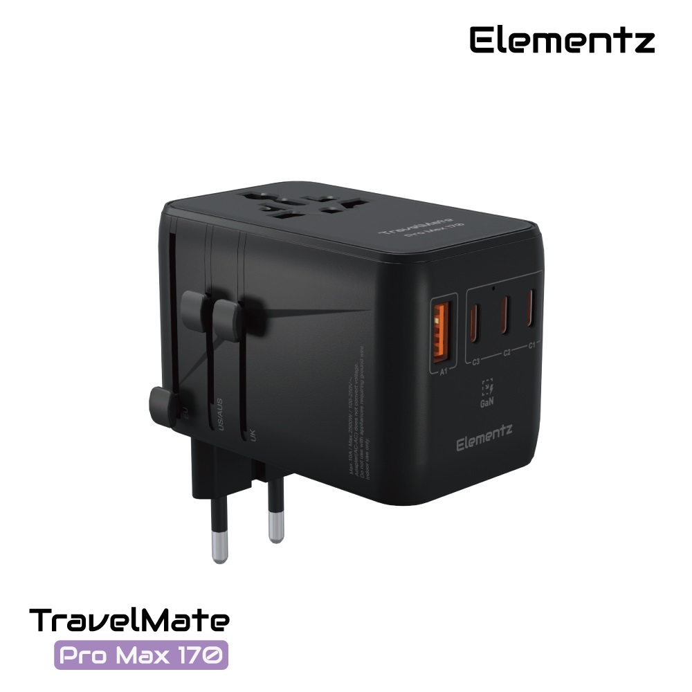 Elementz TravelMate ProMax 170W 3C1A 輕便旅行充電器(PT-W170)