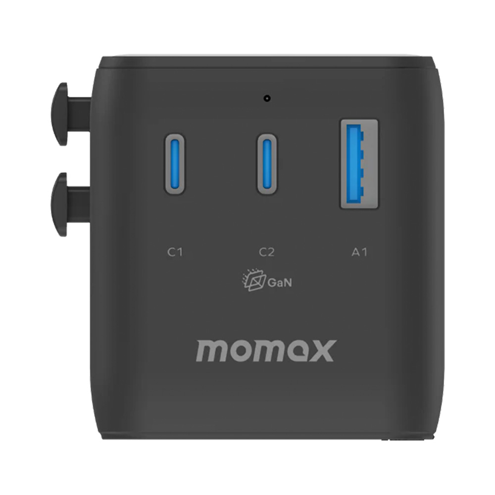 MOMAX 1-World2 20W 3接口雙AC旅行插座(UA26)(黑色)