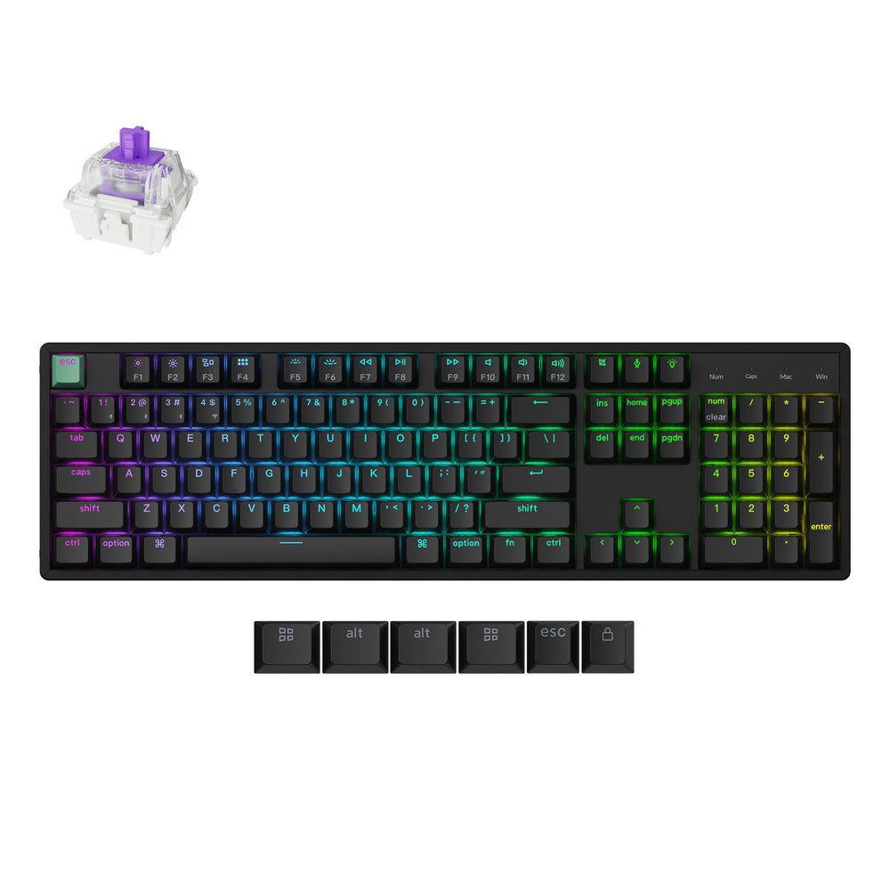 Keychron K10 HE (K10H-J1) QMK 三模 無線磁軸鍵盤(普通版-黑鋁框)