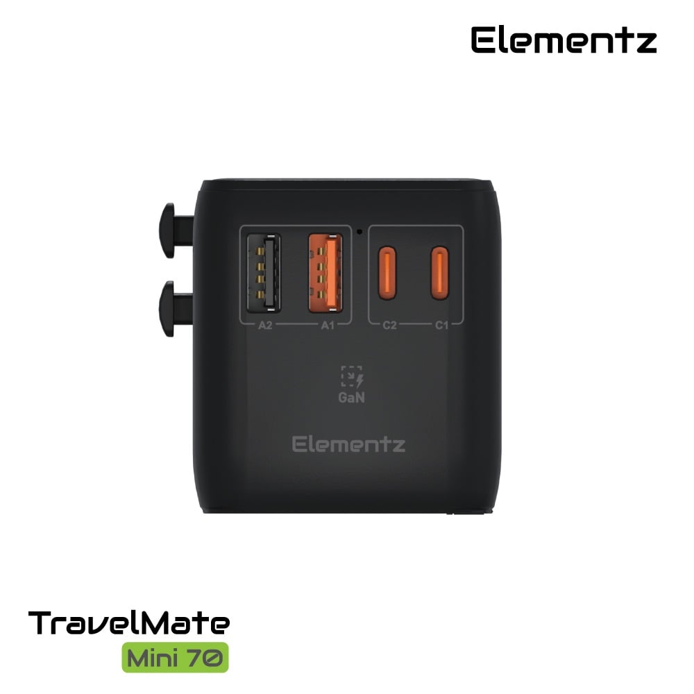 Elementz TravelMate Mini 70W 2C2A 迷你旅行充電器(PT-W70M)