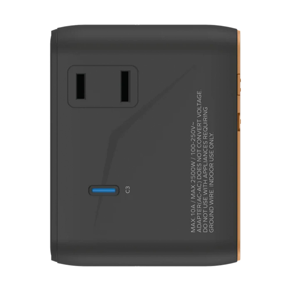 MOMAX 1-World2 70W 5-插口雙AC旅行充電插座(UA22)(沙漠金)