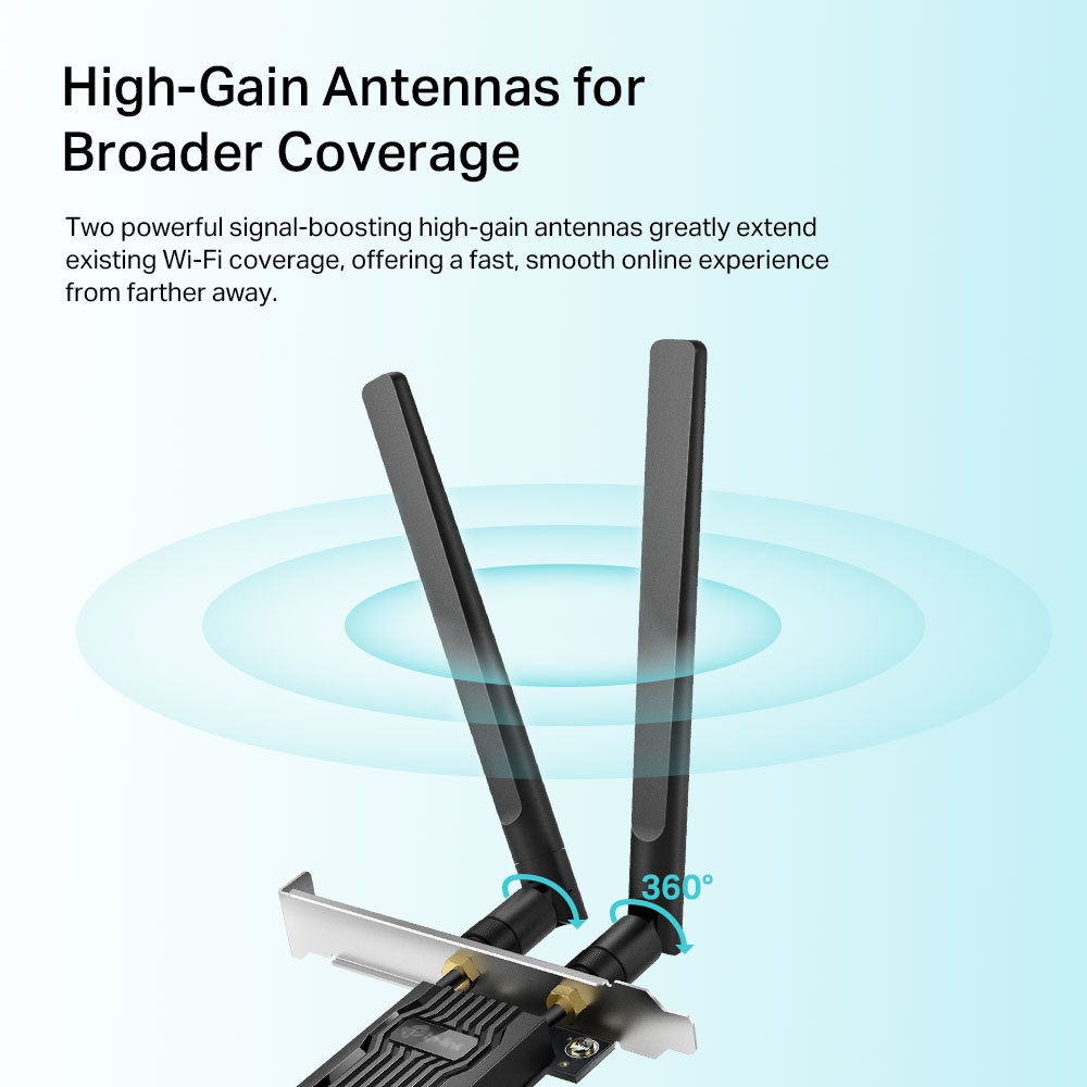 TP-Link Archer TX20E AX1800 WiFi 6 藍牙 5.2 PCIe 無線網路卡