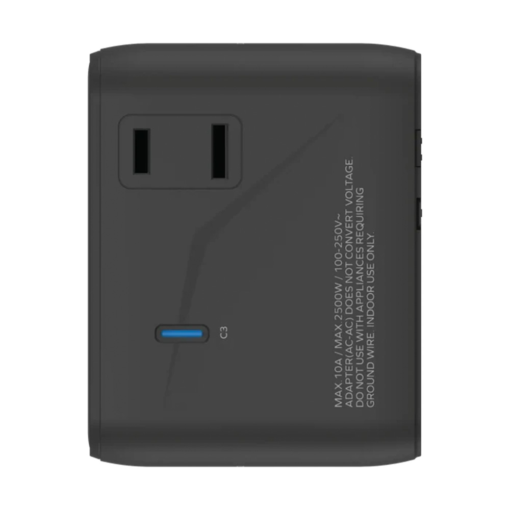 MOMAX 1-World2 70W 5-插口雙AC旅行充電插座(UA22)(黑色)