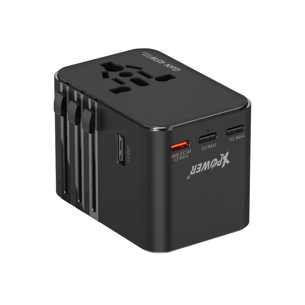XPower TA45B 6輸出 45W PD/PPSGaN旅行充電器(Black)