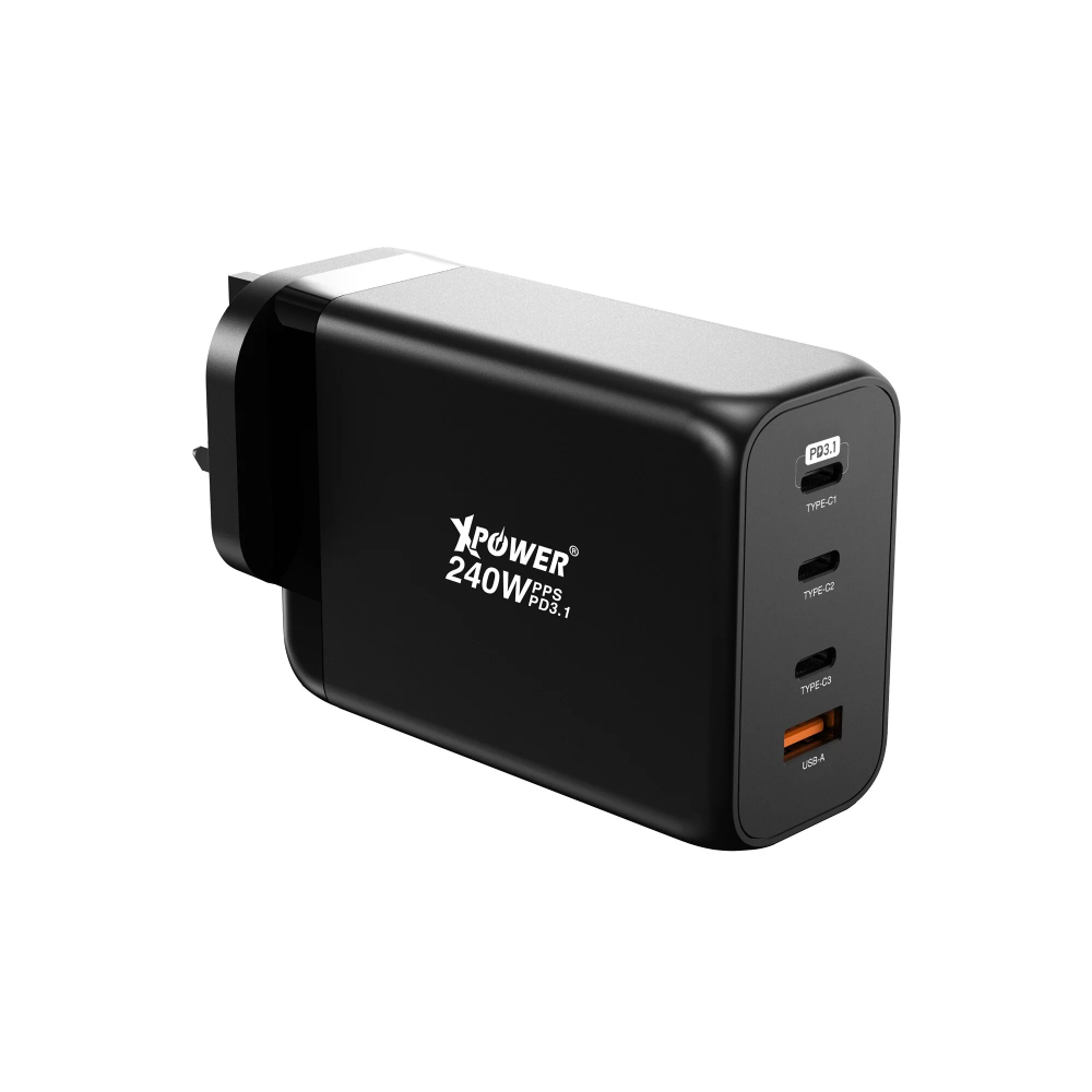 XPower GW240 240W PD 3.1 Gan 4輸出智能充電器(Black)