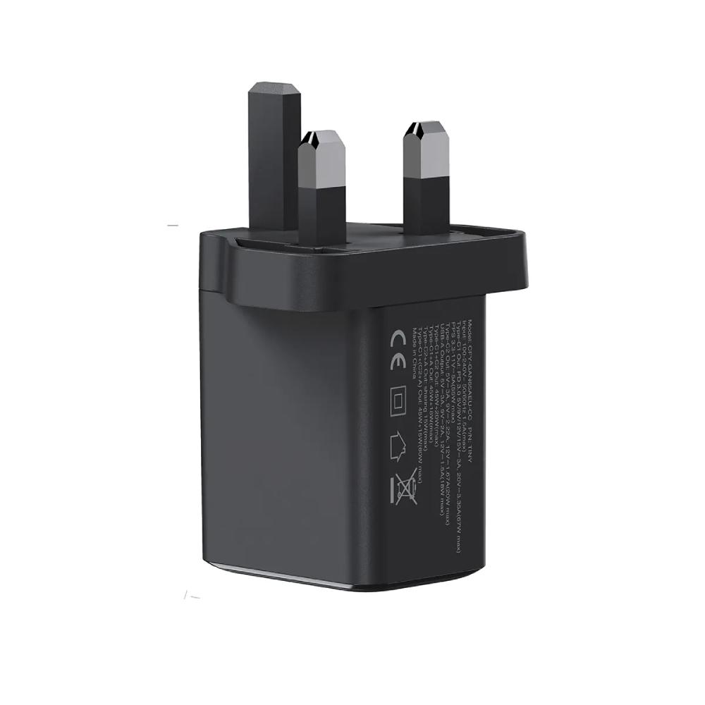XPower TINY 67W PD3.0/PPS/QC迷你快充插牆GaN充電器(Black)