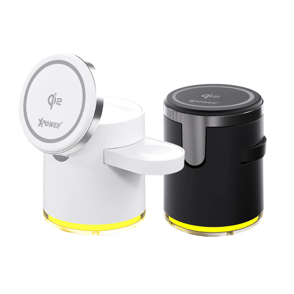 XPower MAGENGINE GE1 Qi2迷你掌心五合一 MagCharge 15W磁吸無線充電座(Black)