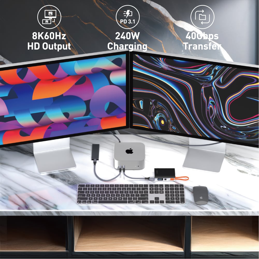 Elementz USB4 USB C To C 240W/8K@60Hz/40Gbps 高速傳輸充電線(NQL-M10)(100cm)