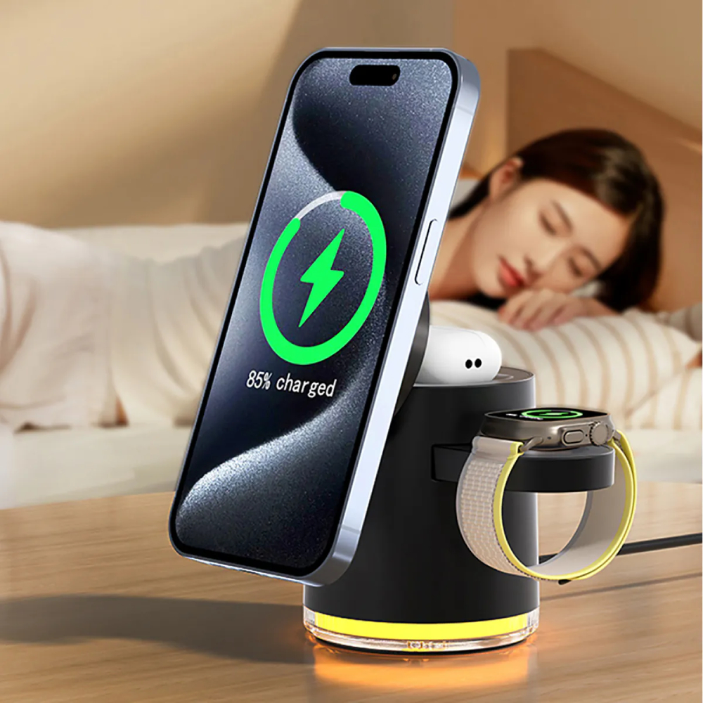 XPower MAGENGINE GE1 Qi2迷你掌心五合一 MagCharge 15W磁吸無線充電座(Black)