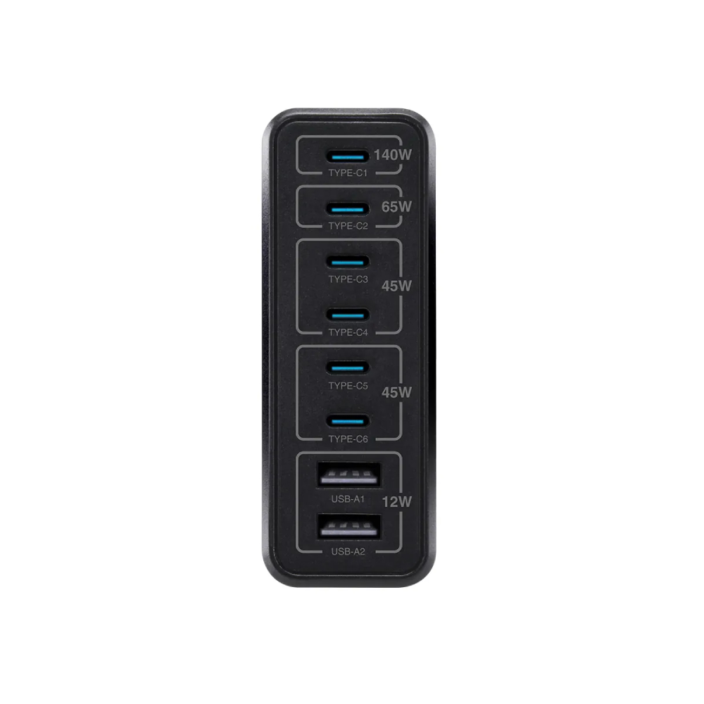 XPower PC240GaN 240W 8輸出 PD3.1/PPS 桌上型GaN充電器(Black)