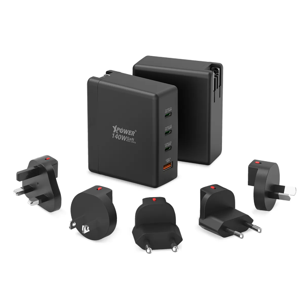 XPower UC140 4輸出 140W PD3.1 GaN 旅行充電器(Black)