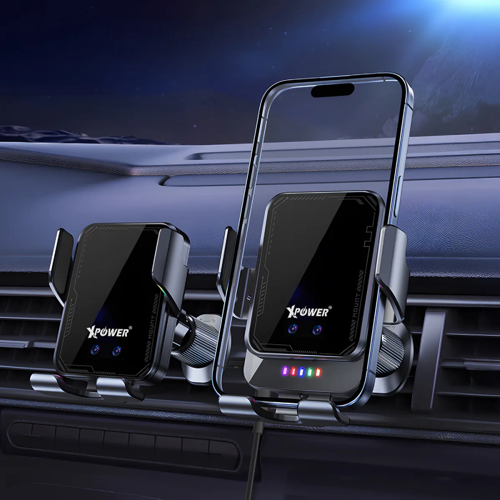 XPower CMA12 2合1 15W 無線快充自動車支架(Black)