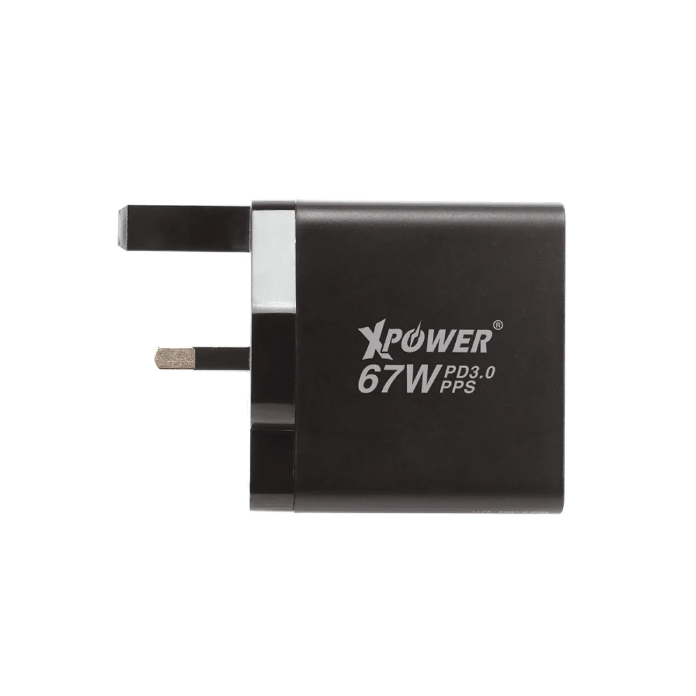 XPower GW67 67W PD3.0/PPS/SCP插牆GaN充電器(Black)