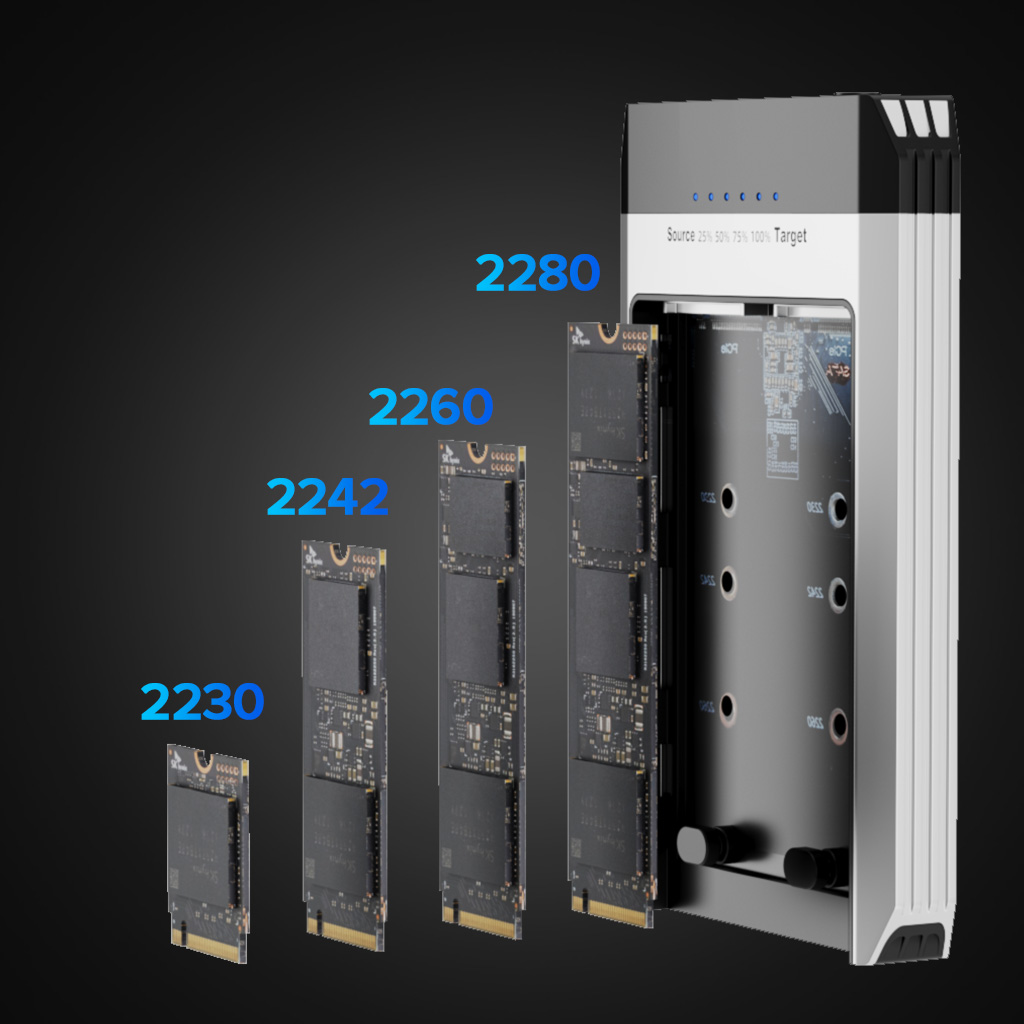 Wavlink WL-ST348 雙M.2 SSD USB-C 外置儲存盒(支援1鍵Clone)