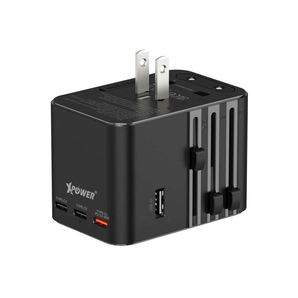 XPower TA45B 6輸出 45W PD/PPSGaN旅行充電器(Black)