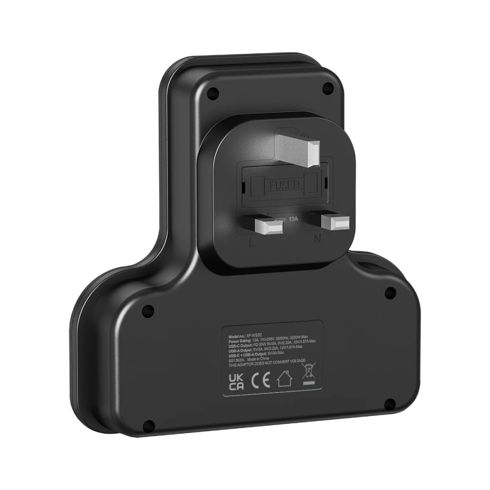 XPower WSS2 多功能T型萬能插蘇(Black)