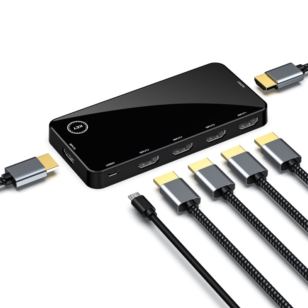 Elementz 4K HDMI Switch 5 in 1 out HDMI切換器(附無線遙控)(SW51)