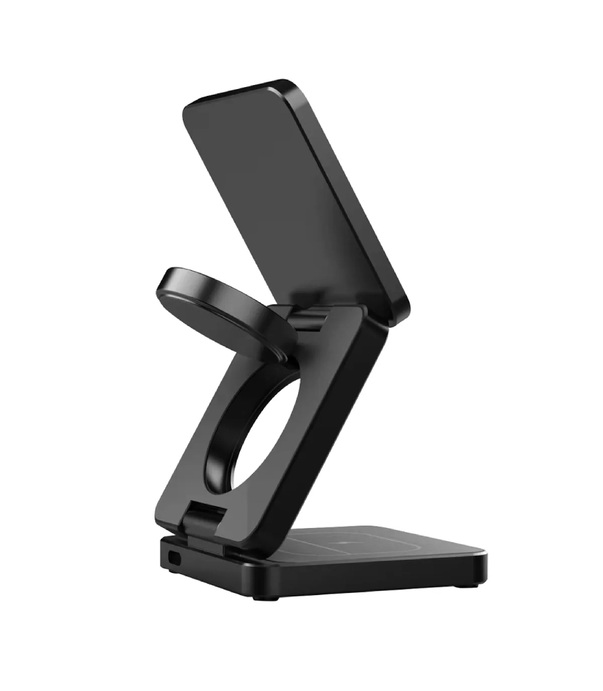 XPower WLS23 3合1 Qi2 23W MagSafe磁吸無線充電座(Black)