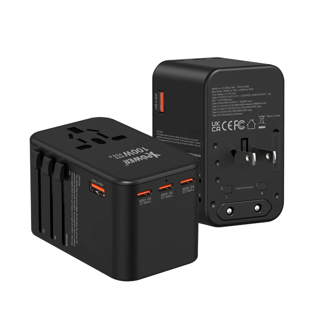 XPower TA100B 100W 5輸出PD/PPS Gan旅行充電器(Black)