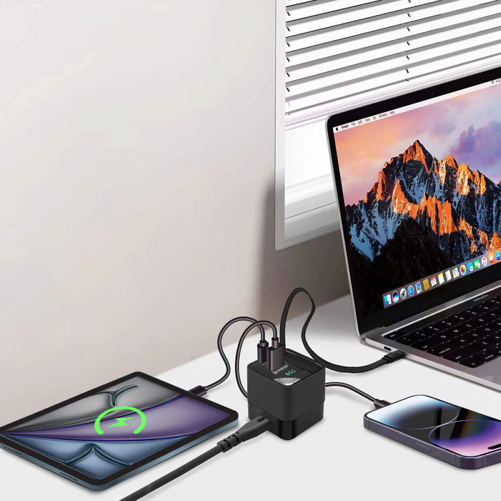 XPower GX65B 3合1 65W GaN PD座枱充電器(Black)