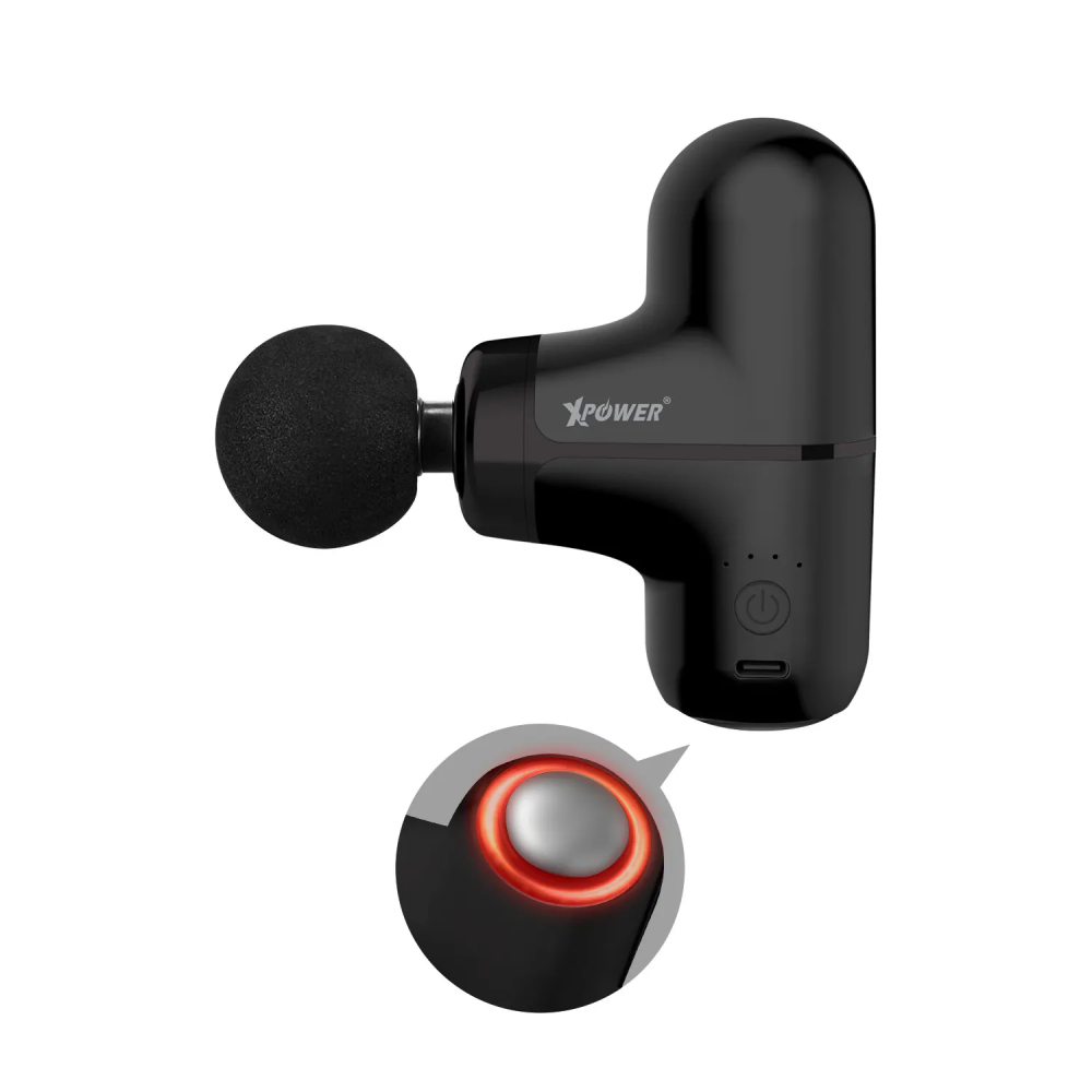 XPower MG17 全球最細2合1超迷你熱敷按摩槍(Black)