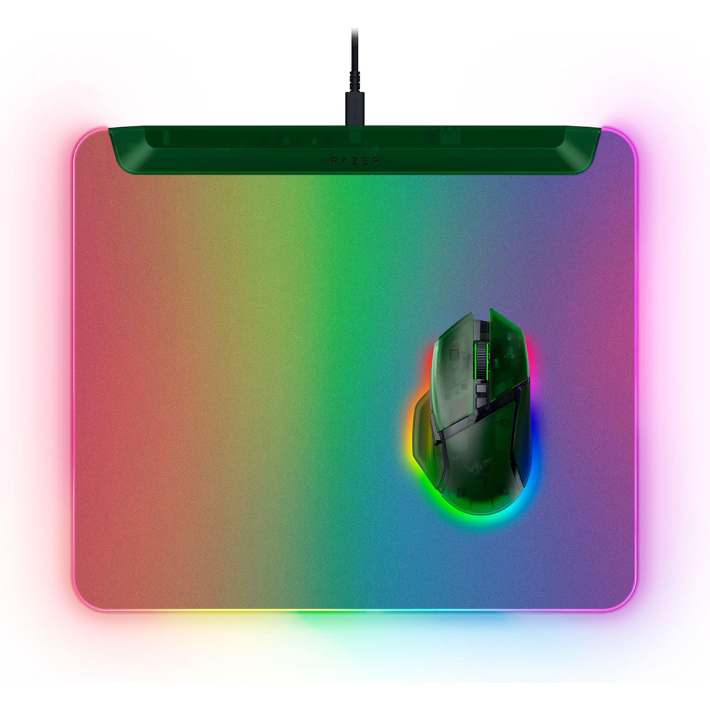 Razer Firefly V2 Pro Multi-zone Chroma 全發光 RGB 遊戲滑鼠墊 (278mm x 360mm)(Phantom Green Edition)