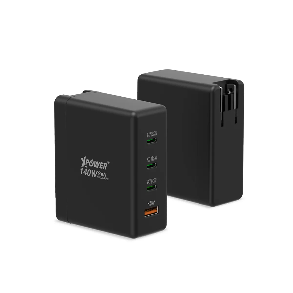 XPower UC140 4輸出 140W PD3.1 GaN 旅行充電器(Black)