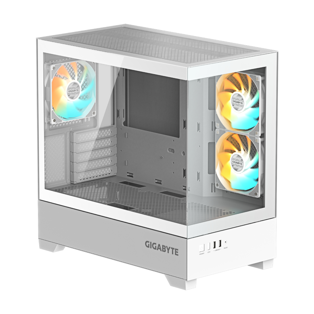 Gigabyte C201 PANORAMIC ICE MATX 機箱(白色)