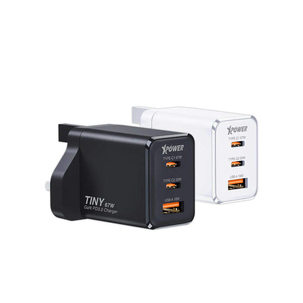 XPower TINY 67W PD3.0/PPS/QC迷你快充插牆GaN充電器(Black)
