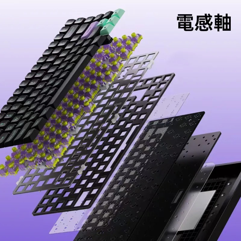 aesco A83 75% 三模 4KHz 無線電感軸鍵盤(白色)