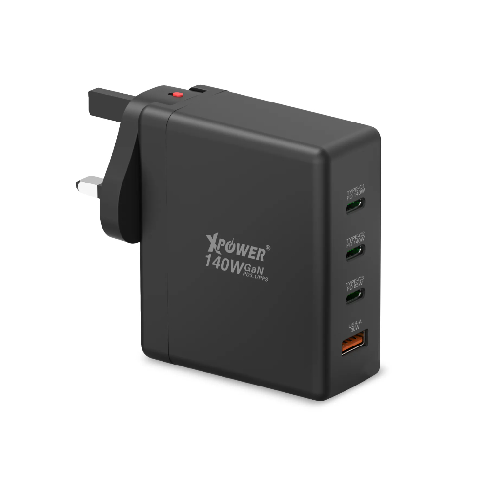 XPower UC140 4輸出 140W PD3.1 GaN 旅行充電器(Black)