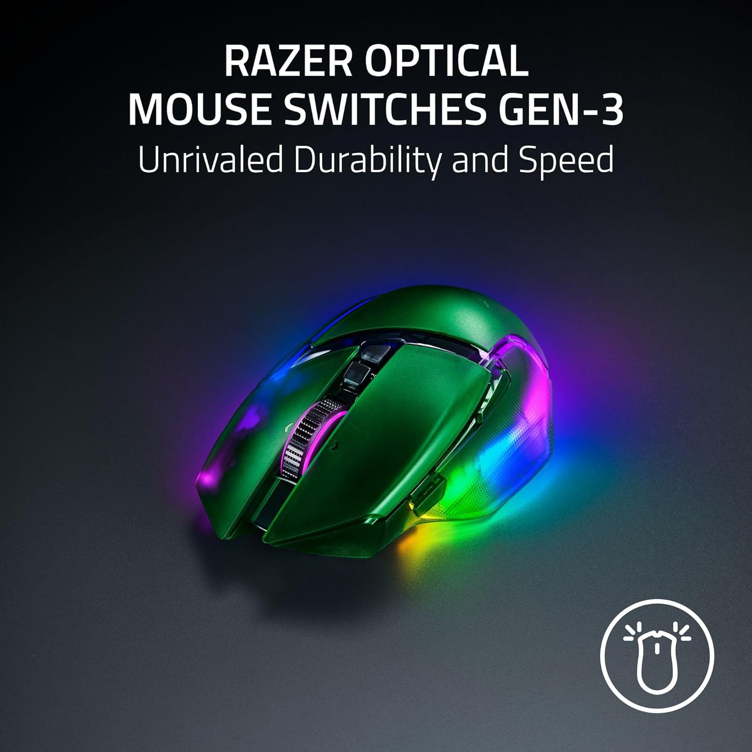 Razer Basilisk V3 Pro 35K 無線遊戲滑鼠(Phantom Green Edition)