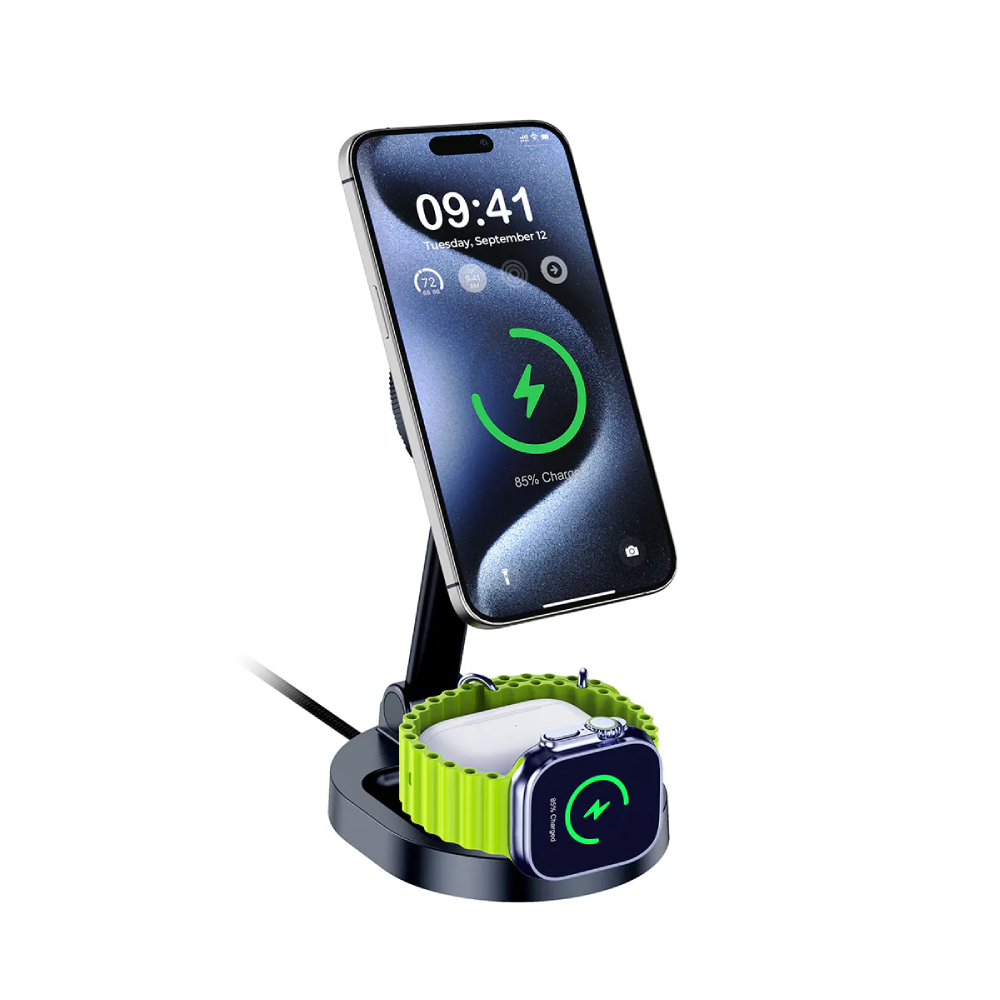 XPower MAGCHILL 3in1 Qi2 15W 半導體制冷 MagCharge  冰冷磁吸無線充電座(Black)