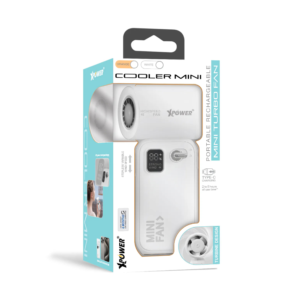 XPower COOLER MINI 手提充電式便攜迷你渦輪風扇(Orange)