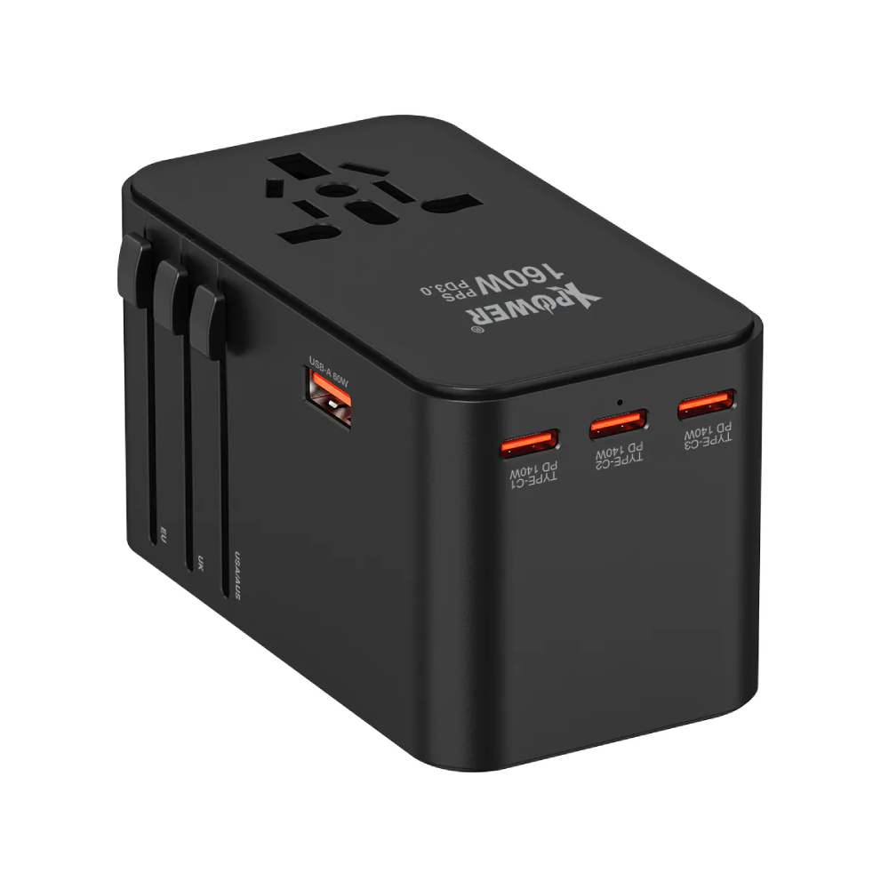 XPower TA160 160W 5輸出 PD 3.1/PPS GaN旅行充電器(Black)