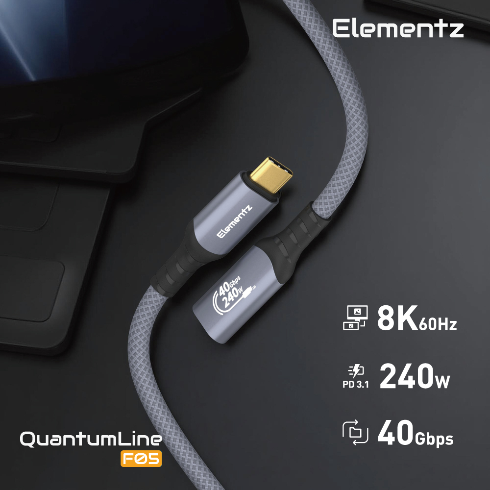 Elementz USB4 USB C To CF 延長線(NQL-F05)(50cm)
