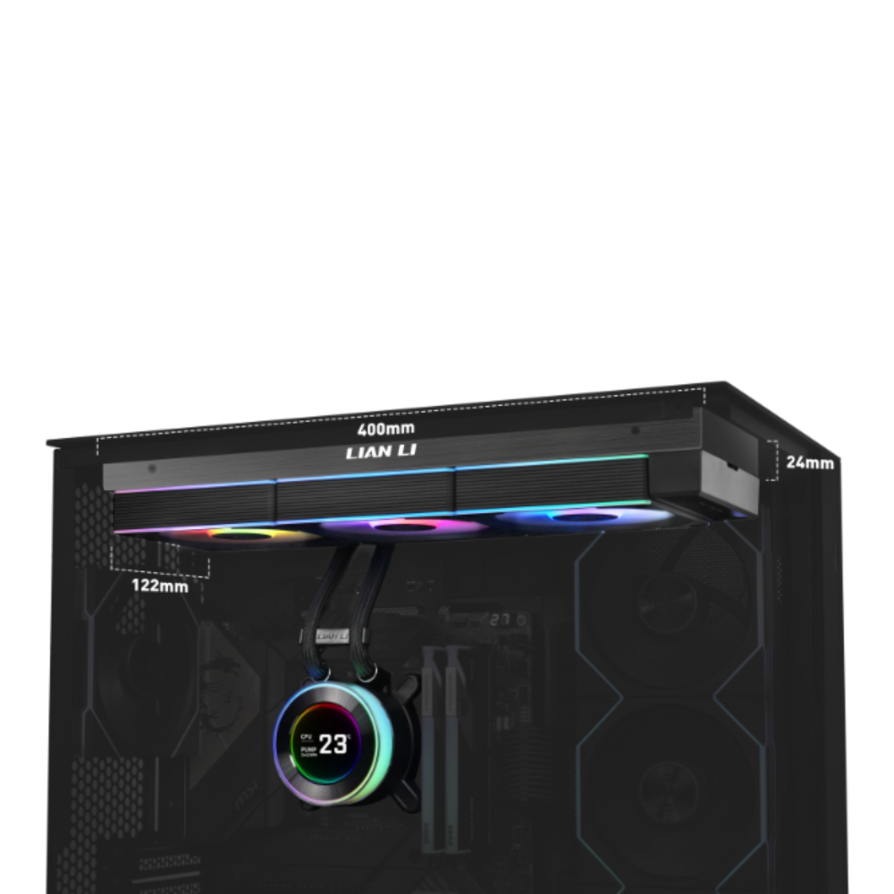 LIAN LI Hydroshift II LCD-C 360TL AIO 水冷散熱器 (隨附 L-Wireless 控制器)(TL風扇-黑色)