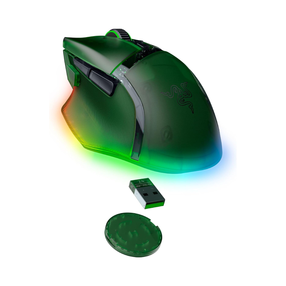Razer Basilisk V3 Pro 35K 無線遊戲滑鼠(Phantom Green Edition)